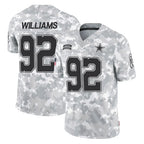 D.Cowboys #92 Quinnen Williams Player Arctic Camo Salute to Service Limited Home Game Gdoa Stitched Jerseys