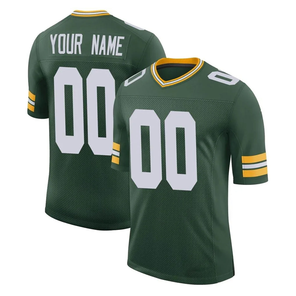 Custom GB.Packers Green Limited Classic Home Game Any Name & Numbers Gdoa Stitched Jerseys
