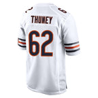 C.Bears #62 Joe Thuney Player White Home Game Gdoa Stitched Jerseys