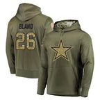 D.Cowboys #26 DaRon Bland Player Olive Salute to Service Pullover Hoodies Home Game Gdoa Stitched Jerseys
