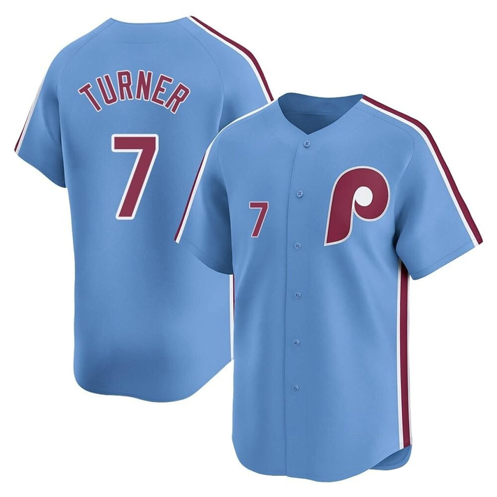 P.Phillies #7 Trea Turner Player Light Blue Home Limited Fdoa Stitched Jerseys