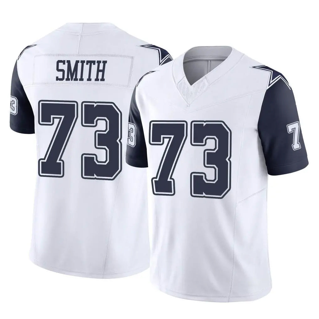 D.Cowboys #73 Tyler Smith Player White-Navy Limited Vapor F.U.S.E. Home Game Gdoa Stitched Jerseys