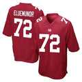 NY.Giants #72 Jermaine Eluemunor Player Red Home Game Gdoa Stitched Jerseys