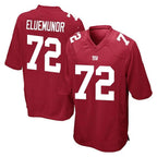 NY.Giants #72 Jermaine Eluemunor Player Red Home Game Gdoa Stitched Jerseys