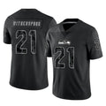 S.Seahawks #21 Devon Witherspoon Player Black Limited Reflective Home Game Gdoa Stitched Jerseys