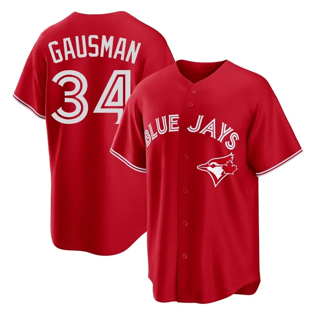 T.Blue Jays #34 Kevin Gausman Player Red Home Limited Fdoa Stitched Jerseys