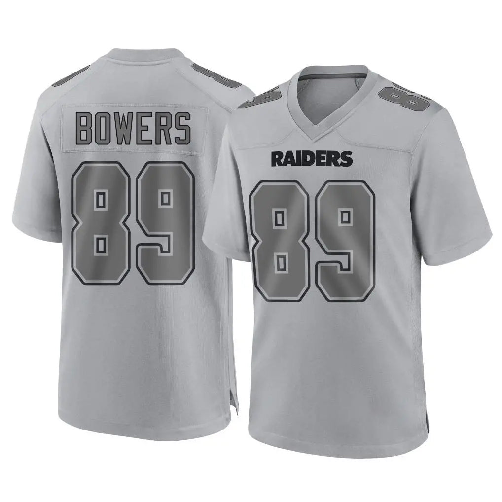 LV.Raiders #89 Brock Bowers Player Gray Atmosphere Fashion Limited Game Gdoa Stitched Jerseys