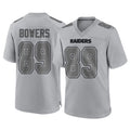 LV.Raiders #89 Brock Bowers Player Gray Atmosphere Fashion Limited Game Gdoa Stitched Jerseys