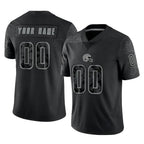 Custom C.Browns Black Reflective Home Game Any Name & Numbers Gdoa Stitched Jerseys