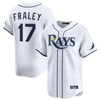 T.Bay Rays #17 Jake Fraley Player White Home Limited Fdoa Stitched Jerseys