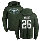NY.Jets #26 Nahshon Wright Player Green LOGO Pullover Hoodies Limited Game Gdoa Stitched Jerseys