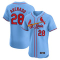 St. Louis Cardinals #28 Nolan Arenado Player Light Blue Home Limited Elite Fdoa Stitched Jerseys