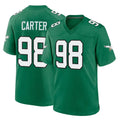 P.Eagles #98 Jalen Carter Player Green Kelly Alternate Home Game Gdoa Stitched Jerseys