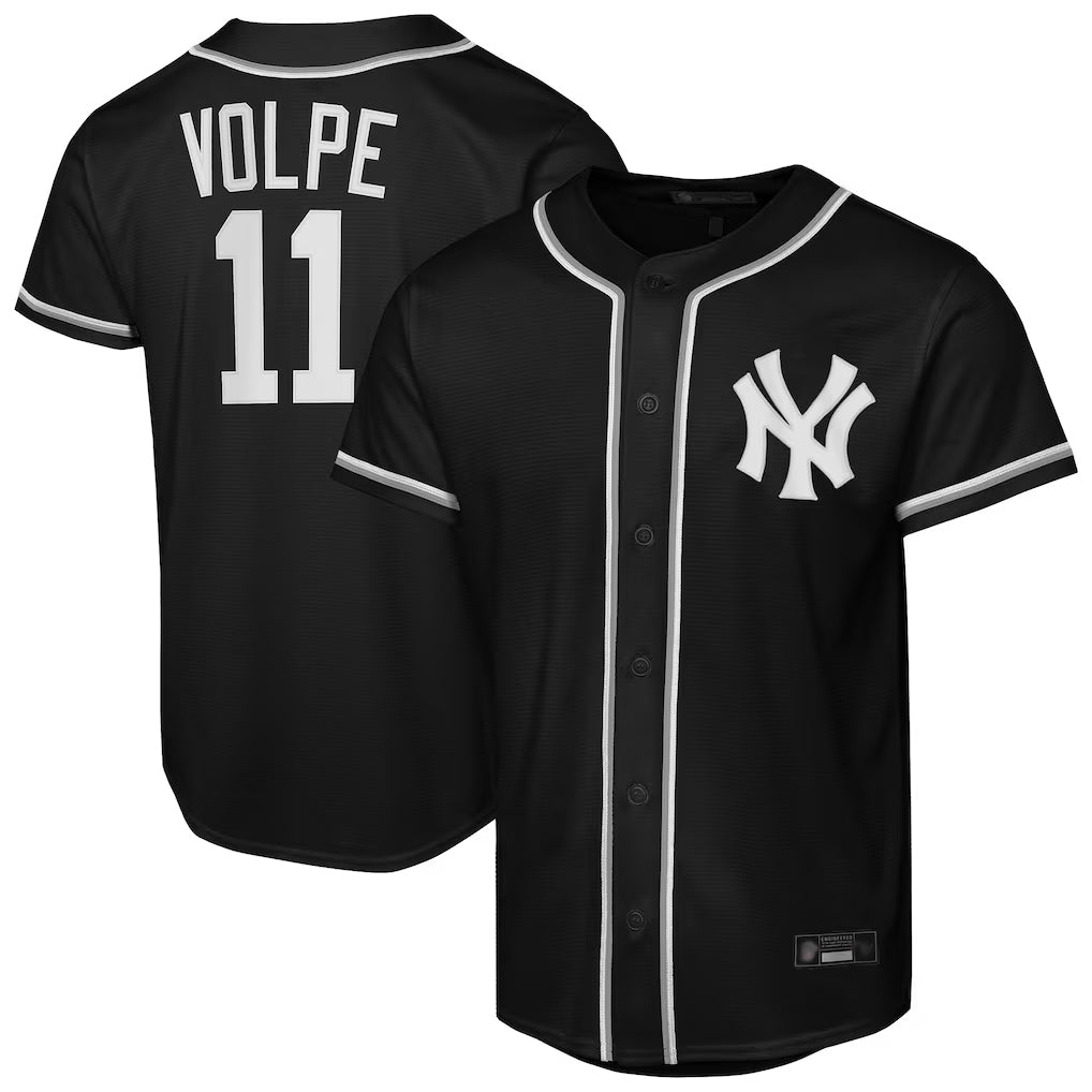 NY.Yankees #11 Anthony Volpe Player Black Out Game Fdoa Stitched Jerseys