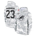 M.Dolphins #23 Zayne Anderson Player Arctic Camo Salute to Service Hoodies Limited Game Gdoa Stitched Jerseys