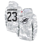 M.Dolphins #23 Zayne Anderson Player Arctic Camo Salute to Service Hoodies Limited Game Gdoa Stitched Jerseys