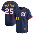 M.Twins #25 Byron Buxton Player Navy All-star Game Limited Home Fdoa Stitched Jerseys
