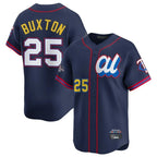 M.Twins #25 Byron Buxton Player Navy All-star Game Limited Home Fdoa Stitched Jerseys