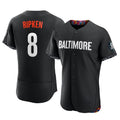B.Orioles #8 Cal Ripken Player Black City Connect Limited Elite Home Game Gdoa Stitched Jerseys