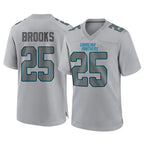C.Panthers #25 Jonathon Brooks Player Gray Atmosphere Fashion Game Gdoa Stitched Jerseys