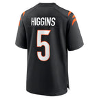 C.Bengals #5 Tee Higgins Player Black Home Game Gdoa Stitched Jerseys