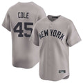 NY.Yankees #45 Gerrit Cole Player Gray Limited Home Fdoa Stitched Jerseys