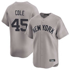 NY.Yankees #45 Gerrit Cole Player Gray Limited Home Fdoa Stitched Jerseys