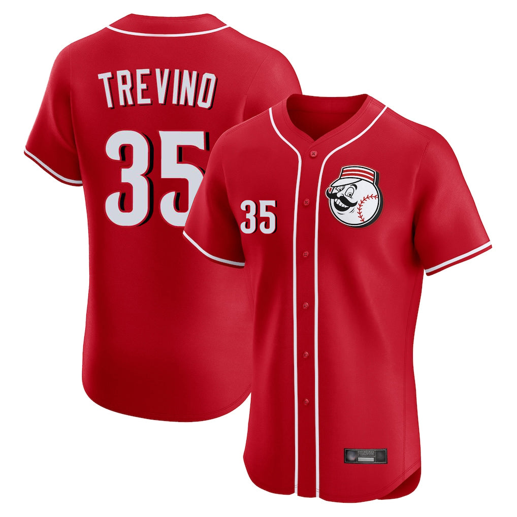 C.Reds #35 Jose Trevino Player Red Limited Elite Home Game Gdoa Stitched Jerseys