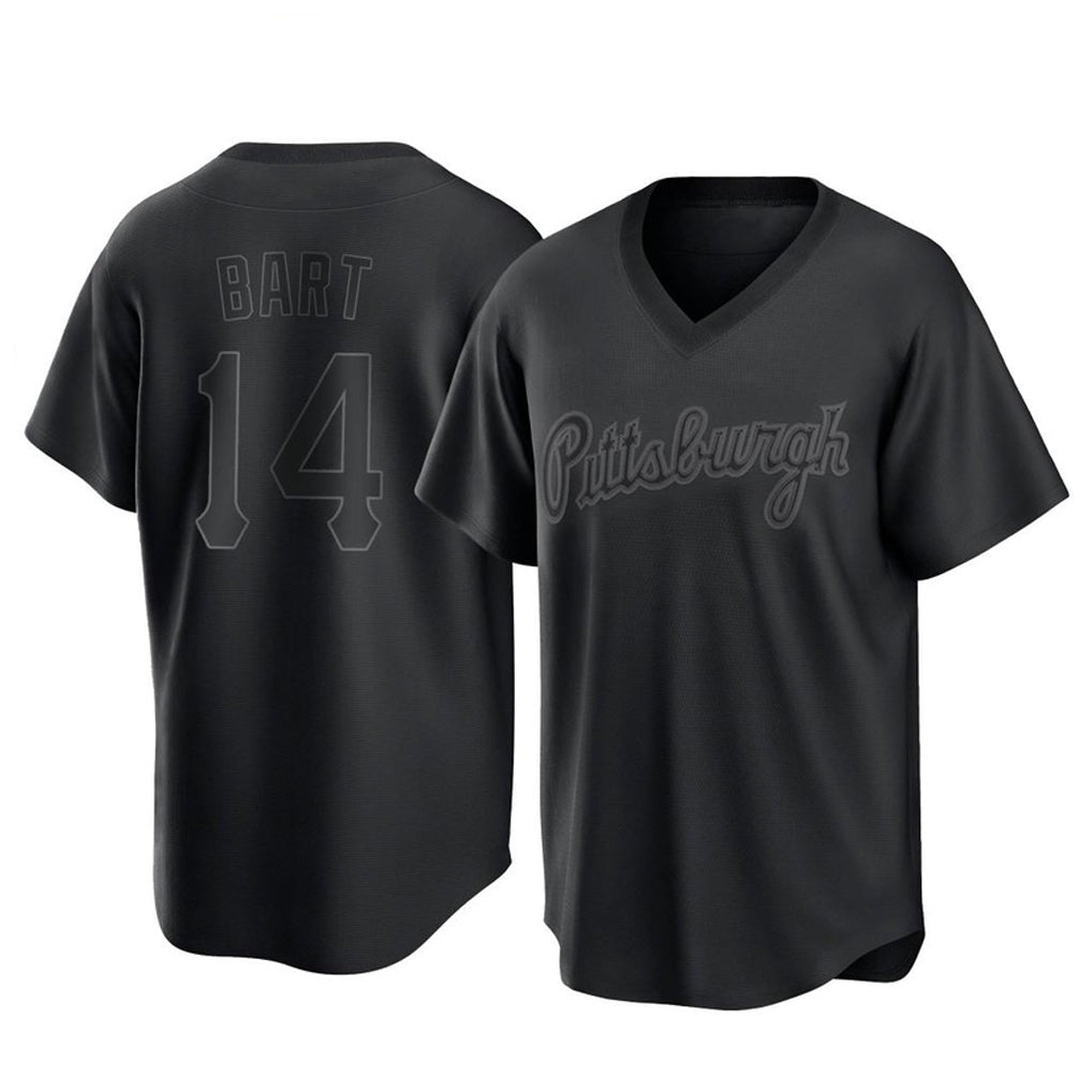 P.Pirates #14 Joey Bart Player Black Fashion Home Game Fdoa Stitched Jerseys