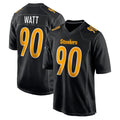P.Steelers #90 T.J. Watt Player Black Fashion Limited Home Game Gdoa Stitched Jerseys
