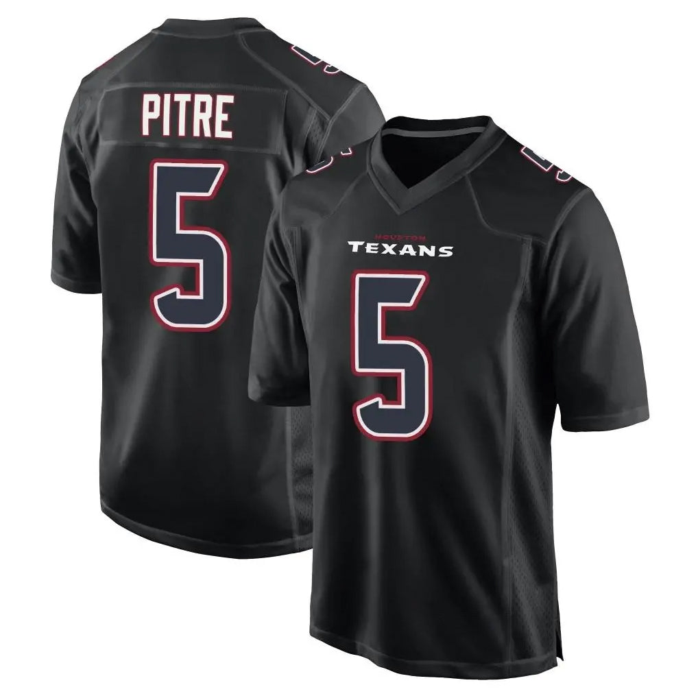 H.Texans #5 Jalen Pitre Player Black Fashion Home Game Stitched Jerseys