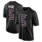 H.Texans #5 Jalen Pitre Player Black Fashion Home Game Stitched Jerseys