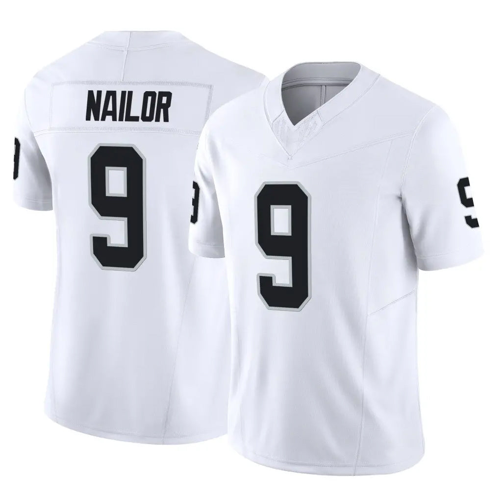 LV.Raiders #9 Jalen Nailor Player White Limited Vapor F.U.S.E. Home Game Gdoa Stitched Jerseys
