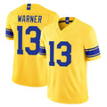 LA.Rams #13 Kurt Warner Player Gold Limited Classic Sol Vapor F.U.S.E.Home Game Gdoa Stitched Jerseys