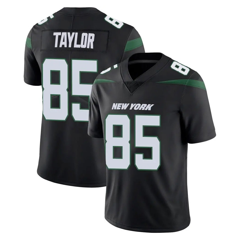 NY.Jets #85 Mason Taylor Player Stealth Black Limited Vapor Home Game Gdoa Stitched Jerseys