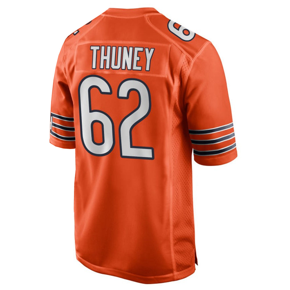 C.Bears #62 Joe Thuney Player Orange Home Game Gdoa Stitched Jerseys