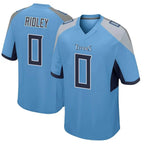 T.Titans #0 Calvin Ridley Player Light Blue Home Game Gdoa Stitched Jerseys
