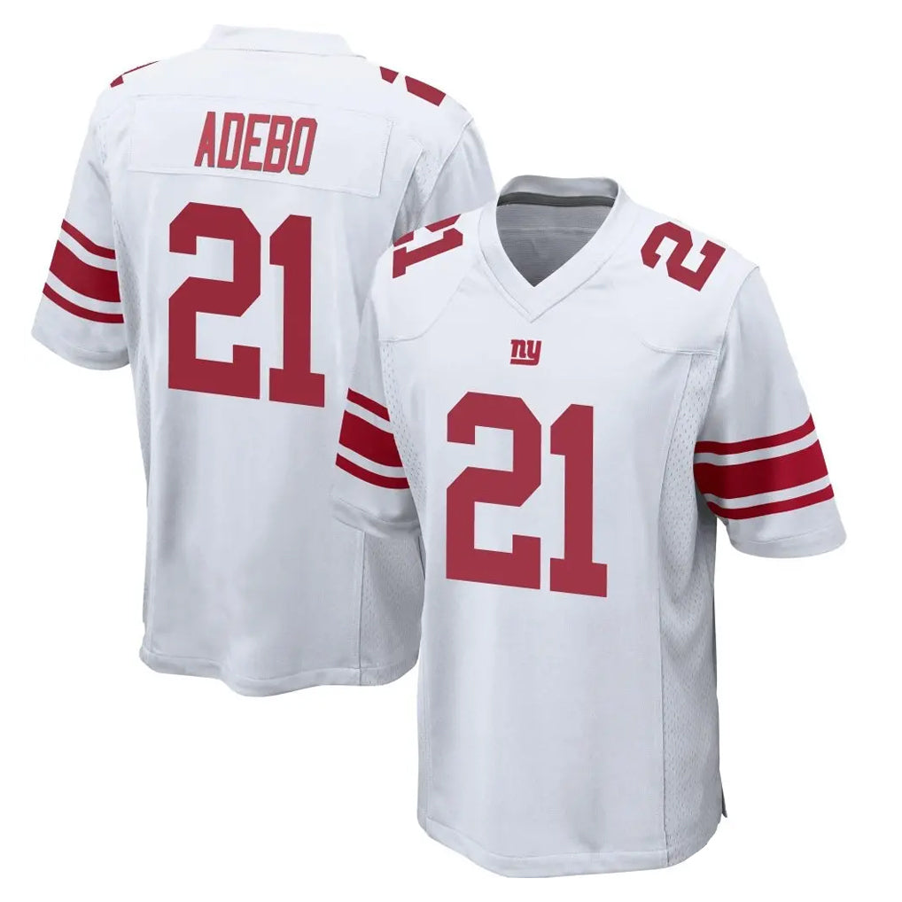 NY.Giants #21 Paulson Adebo Player White Home Game Gdoa Stitched Jerseys