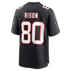 A.Falcons #80 Andre Rison Player Black Throwback Limited Home Game Gdoa Stitched Jerseys