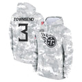 T.Titans #3 Tommy Townsend Player Camo Arctic Salute to Service Pullover Hoodies Home Game Gdoa Stitched Jerseys
