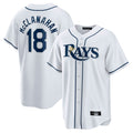 T.Bay Rays #18 Shane McClanahan Player White Home Game Fdoa Stitched Jerseys