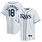 T.Bay Rays #18 Shane McClanahan Player White Home Game Fdoa Stitched Jerseys