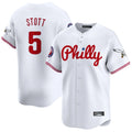 P.Phillies #5 Bryson Stott Player White Phillies & Eagles Vapor Premier Limited Fdoa Stitched Jerseys