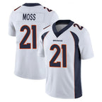 D.Broncos #21 Riley Moss Player White Vapor Untouchable Limited Home Game Gdoa Stitched Jerseys