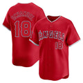 LA.Angels #18 Nolan Schanuel Player Red Home Limited Fdoa Stitched Jerseys