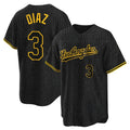LA.Dodgers #3 Edwin D¨ªaz Player Black Gold Limited Home Fdoa Stitched Jerseys