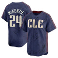 C.Guardians #24 Triston McKenzie Player Navy City Connect Limited Home Gdoa Stitched Jerseys