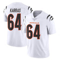 C.Bengals #64 Ted Karras Player White Vapor Untouchable Limited Home Game Gdoa Stitched Jerseys