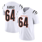 C.Bengals #64 Ted Karras Player White Vapor Untouchable Limited Home Game Gdoa Stitched Jerseys