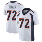 D.Broncos #72 Garett Bolles Player White Vapor Untouchable Limited Home Game Gdoa Stitched Jerseys